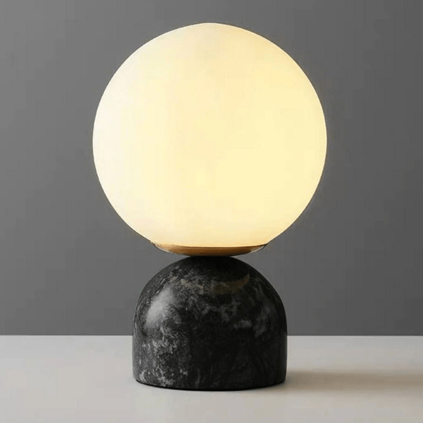 Sylas Marble Table Lamp ∅ 5.9″ x H 9.1″ / Black / US Plug