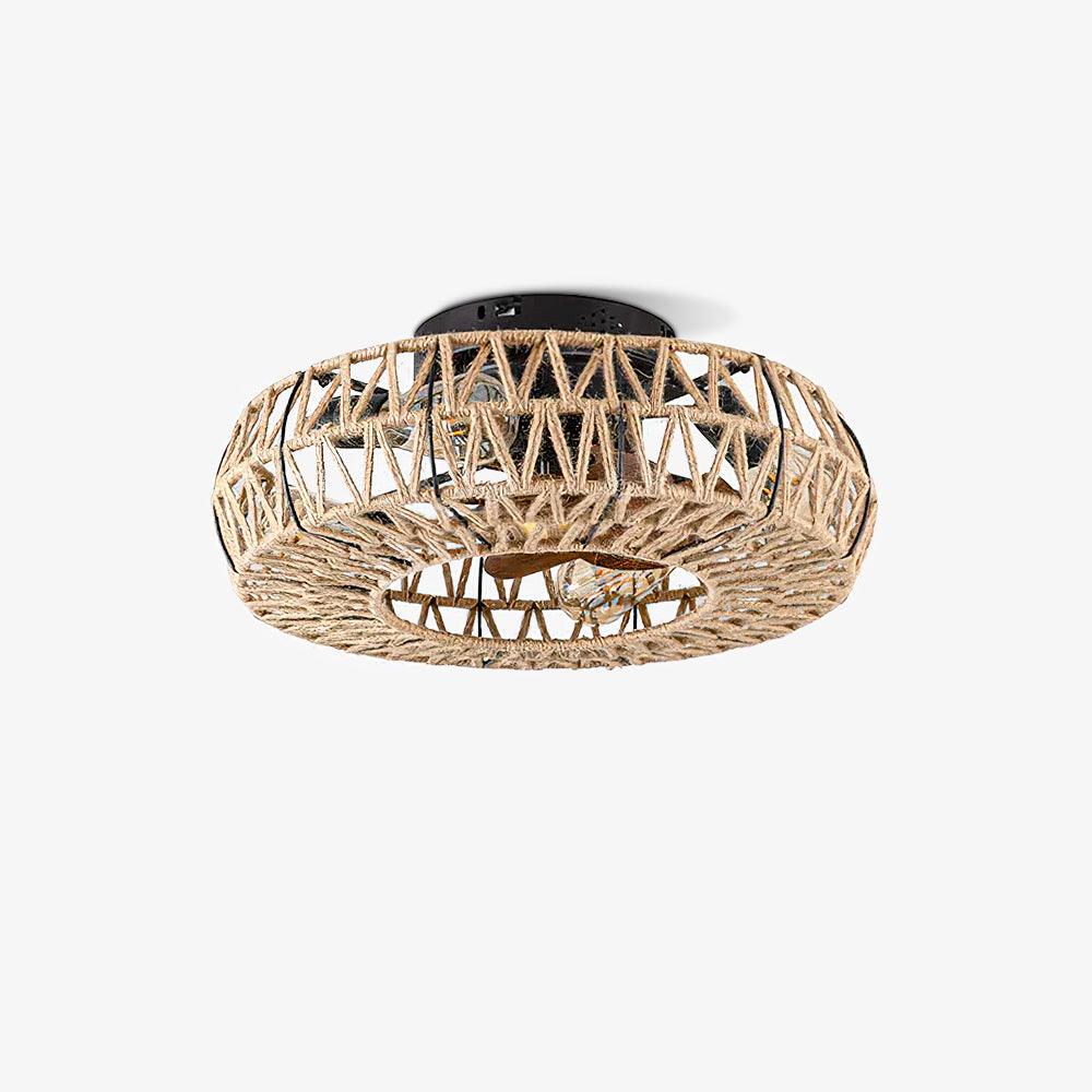 خيوط مع مصباح مروحة السقف عن بعد