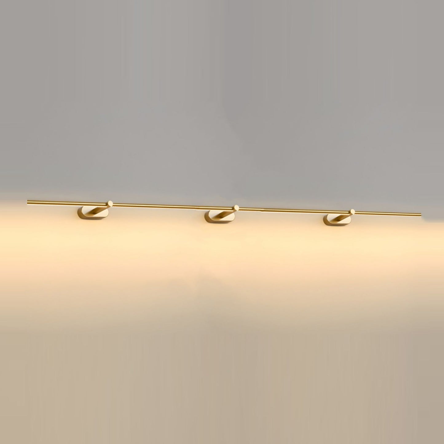 Minimalist Linear Wall Lamp Long ∅ 91″ x H 2″ / Gold & Warm Light Wall lamp