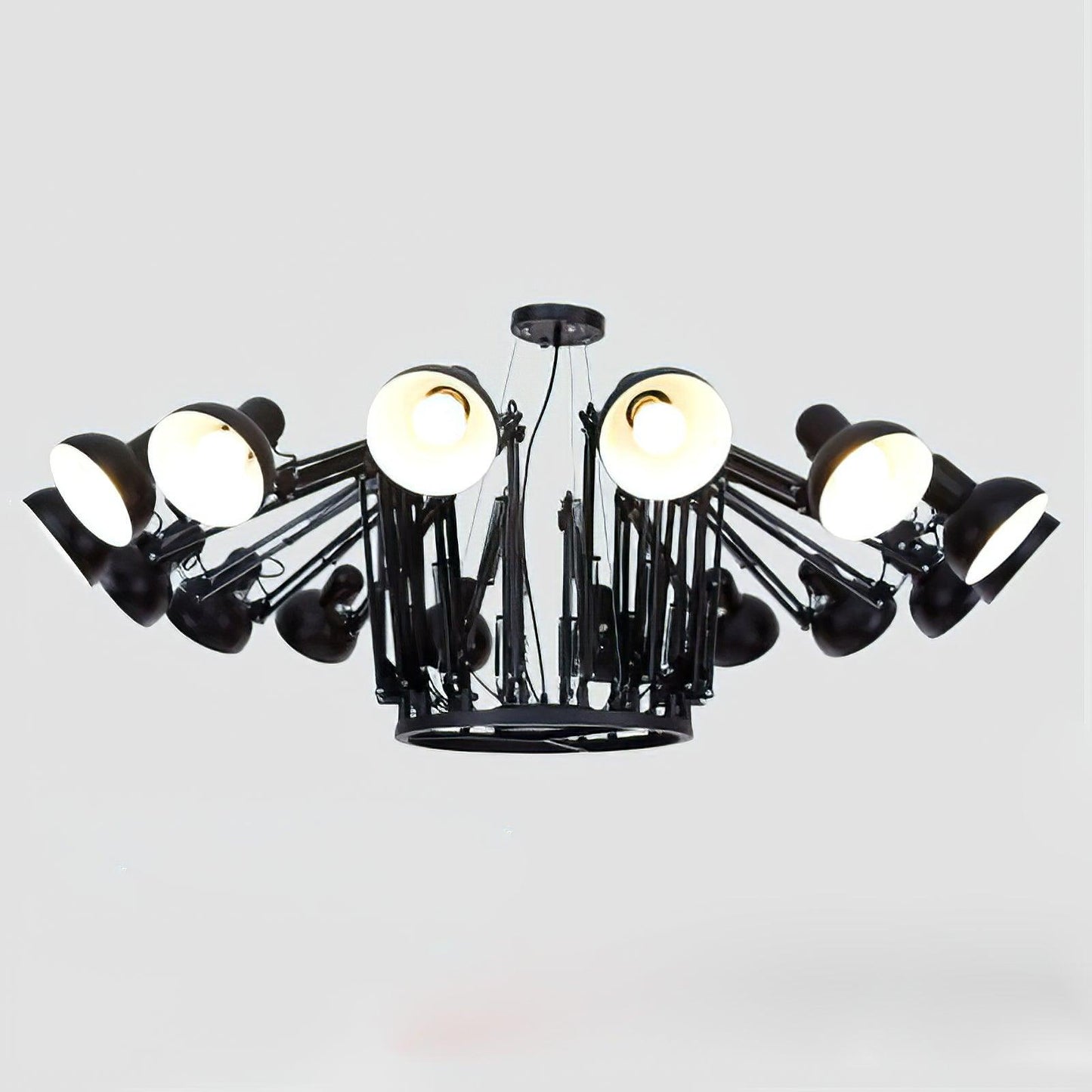 Dear Ingo Chandeliers 16heads ∅ 82″ x H 15.7″ / Dia 208cm x H 40cm / Black Chandelier