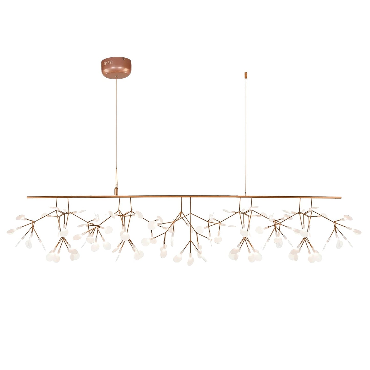 Rose Gold Firefly LED Chandelier 108heads Rose gold ∅ 59″ x W 19.7″ / Dia 150cm x W 50cm / Warm Light / Wall switch