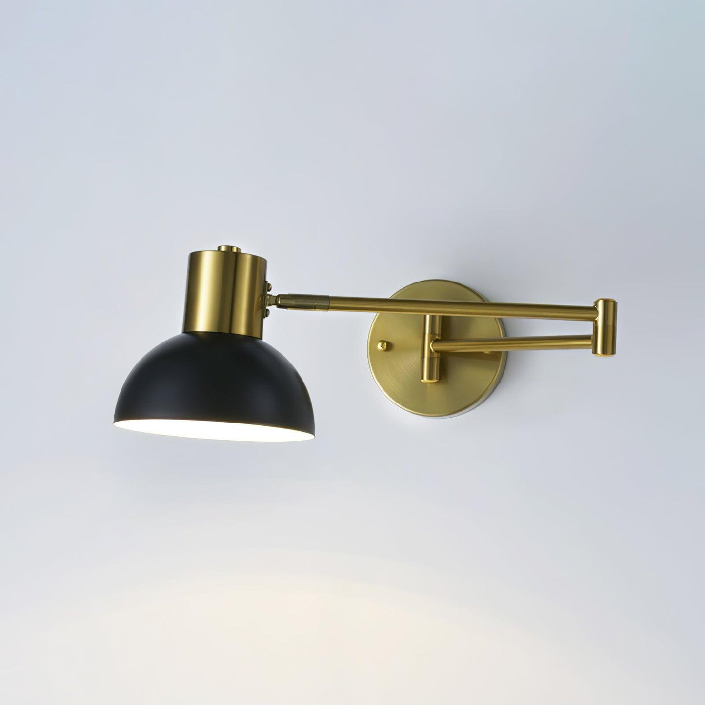 Adjustable Arm Reading Wall Lamp Model B L 14.6″ x H 5.9″ / L 37cm x H 15cm / Black & Gold Wall lamp