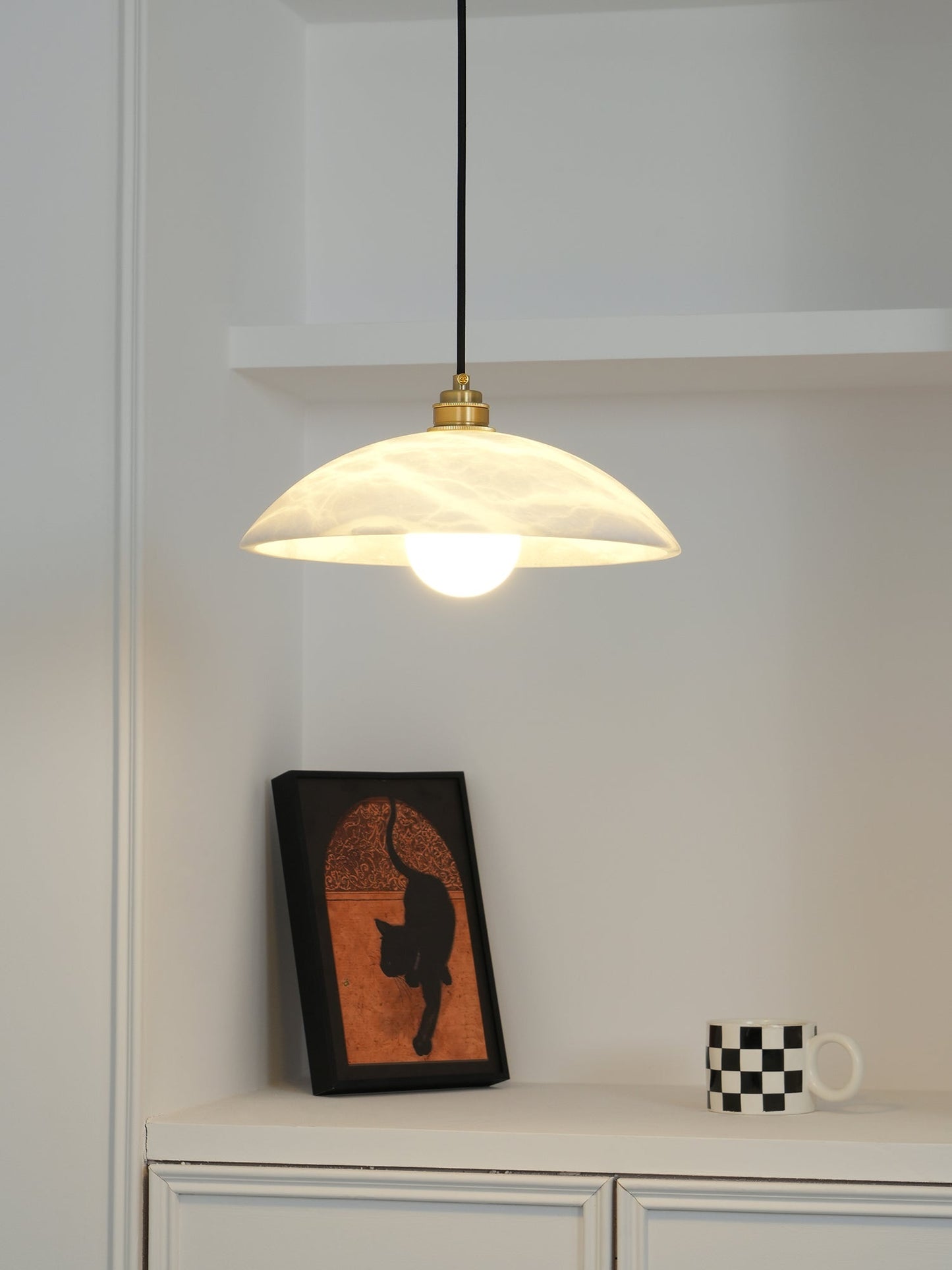 Alabaster Dome Pendant Lamp Pendant light