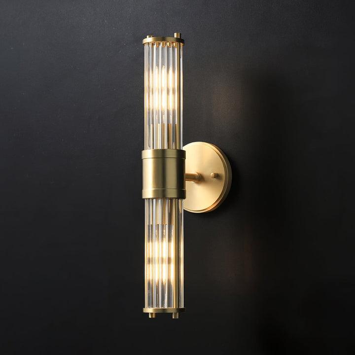 Allen Brass Wall Lamp ∅ 6.3″ x H 17.7″ / Dia 16cm x H 45cm / Brass & Clear Wall lamp