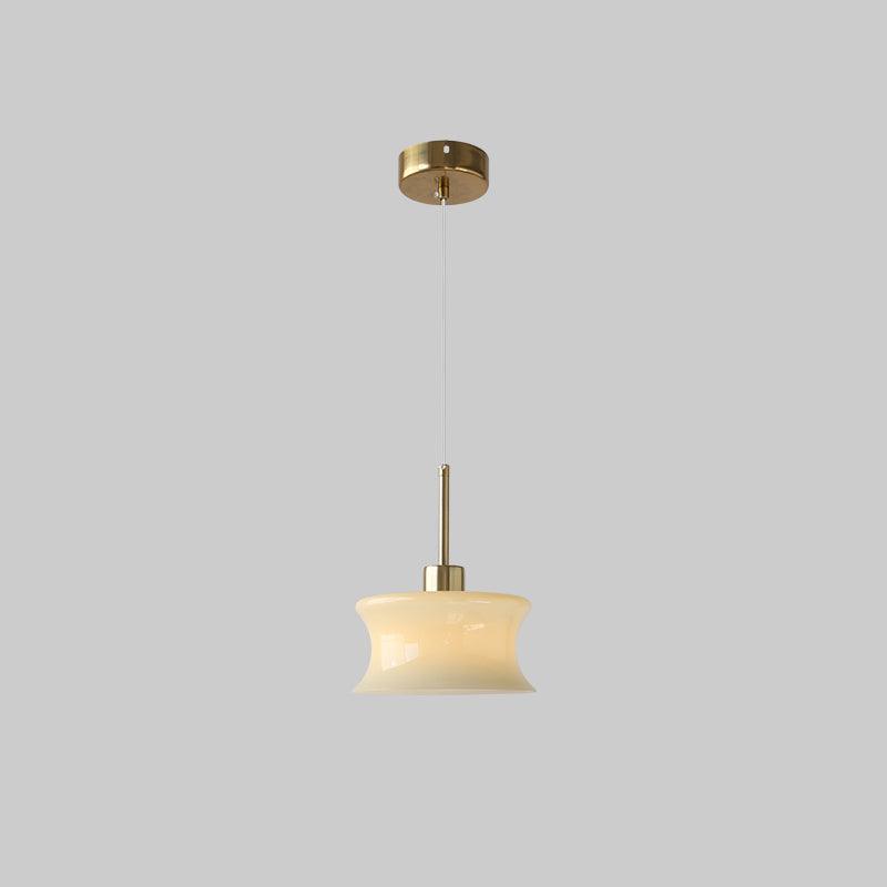 Anath Pendant Light ∅ 7.9″ x H 9.4″ / Dia 20cm x H 24cm / Gold + Beige Pendant light