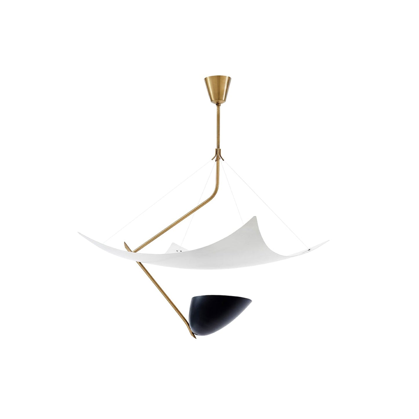 Angelo Lelii Pendant Light ∅ 19.7″ x H 27.6″ / Dia 50cm x H 70cm / Gold & White & Black / Warm Light Pendant light