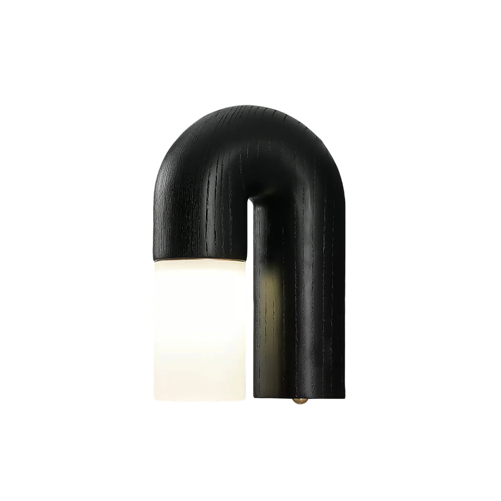 Arcus Wood Wall Lamp ∅ 7.1″ x H 10.2″ / Black Wall lamp