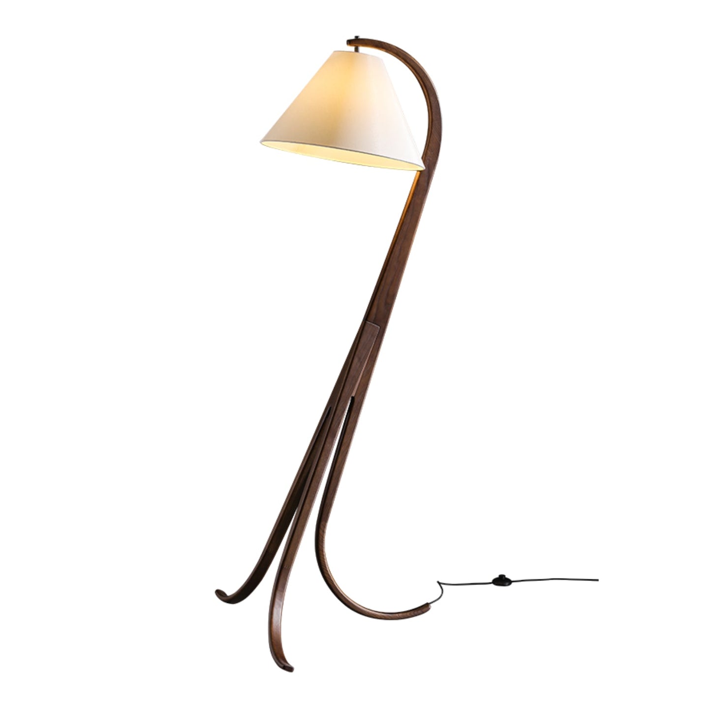Arcwood Floor Lamp ∅ 30.7″ x H 70.9″ / Walnut Color / US Plug Floor lamp