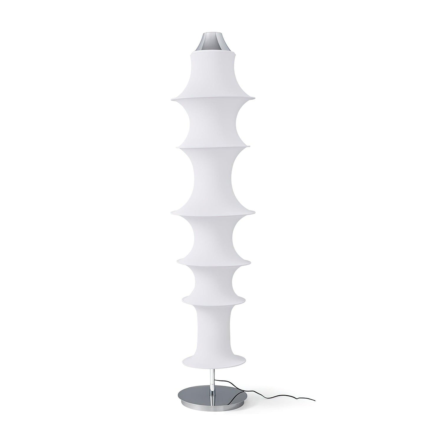 Auston Floor Lamp ∅ 11.8″ x H 65″ / Dia 30cm x H 165cm / Chrome & White / US Plug Floor lamp