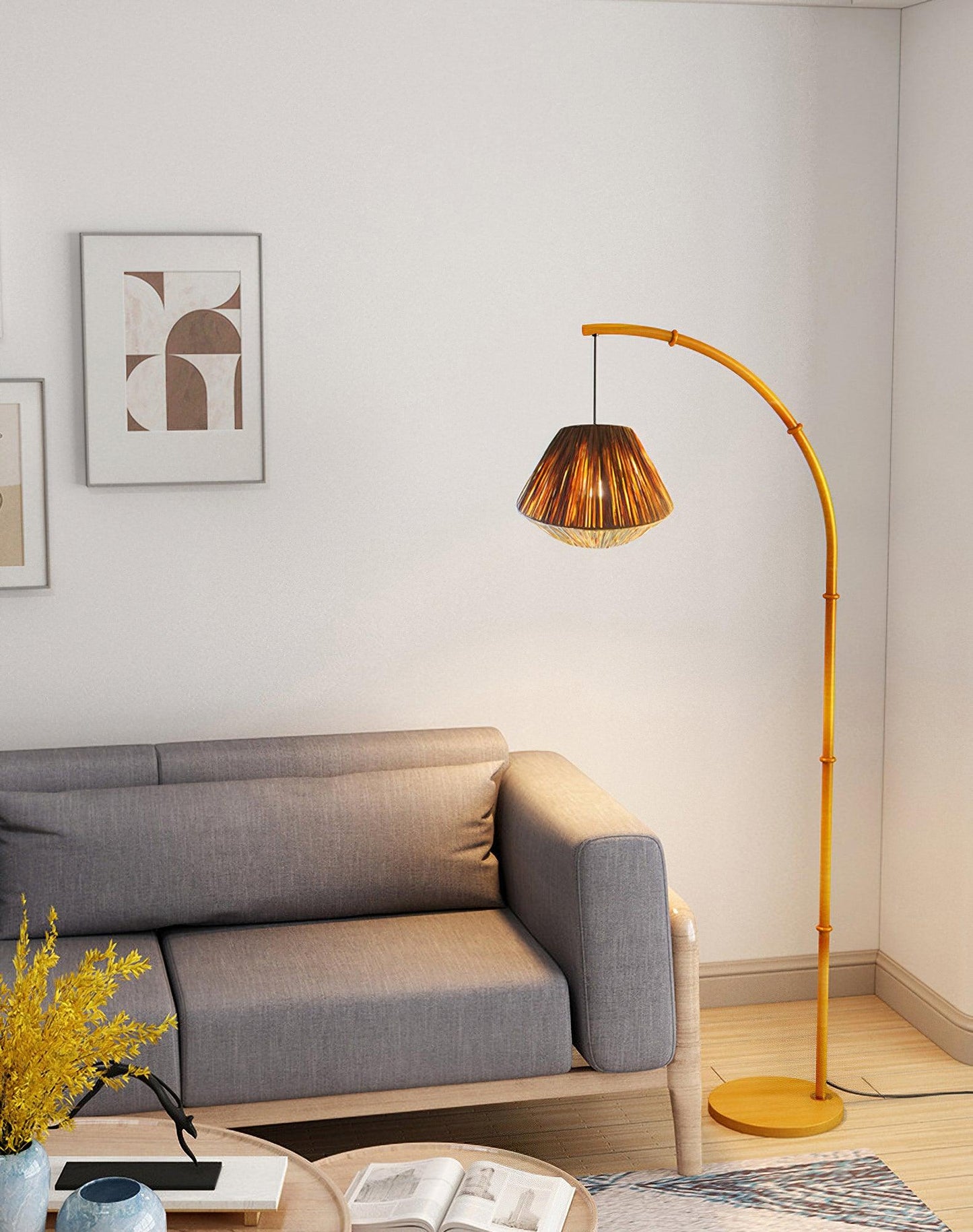 Bamboo Pole Floor Lamp Floor lamp