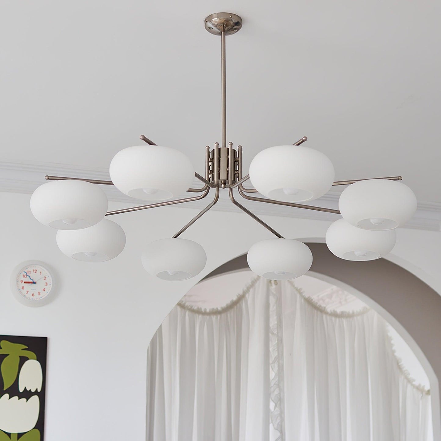 Barndon Chandelier ∅ 47.2″ x H 11.4″ / Dia 120cm x H 29cm / Sand Nickel Chandelier
