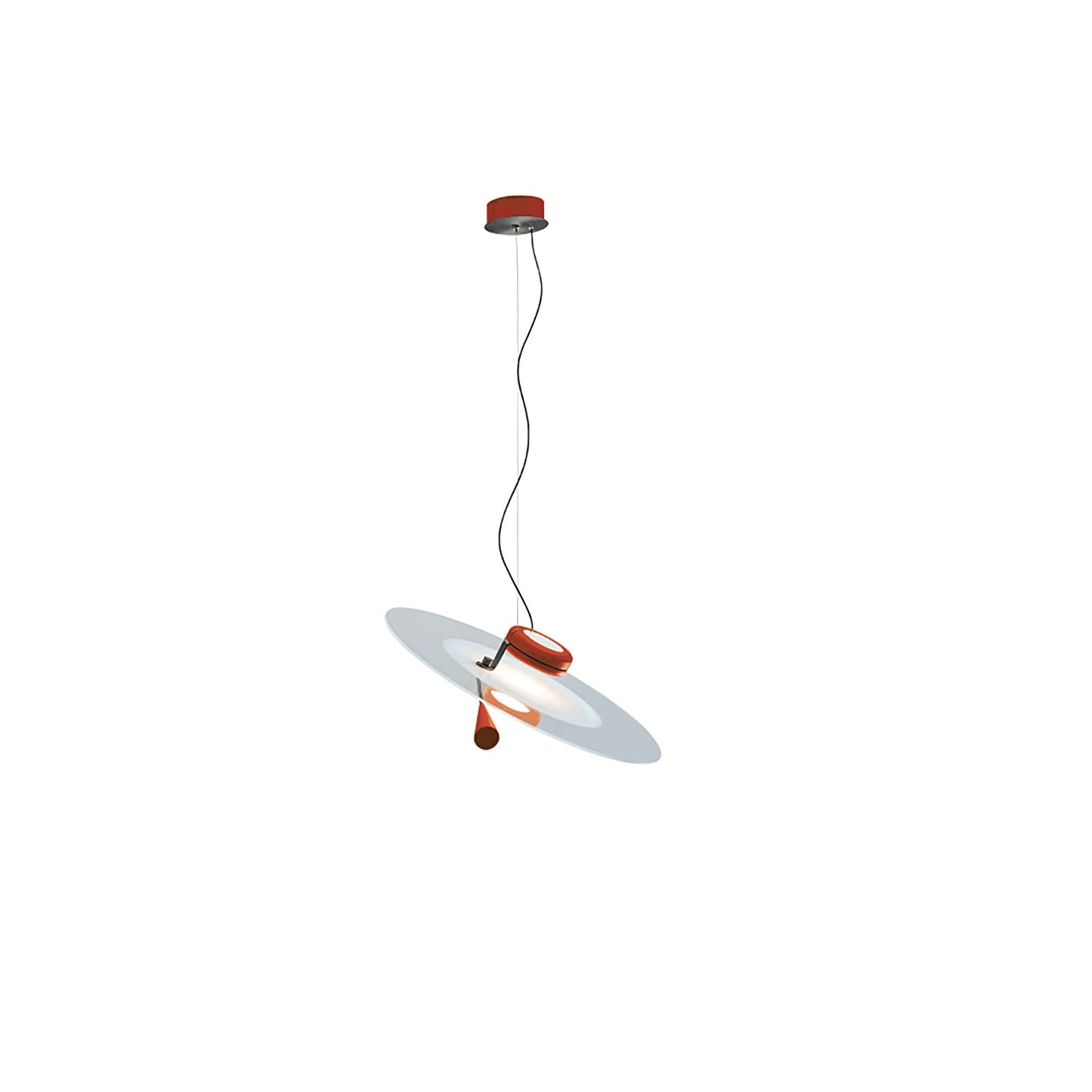 Bascula Pendant Lamp ∅ 19.7″ x H 7.1″ / Dia 50cm x H 18cm / Red / Warm Light Pendant light