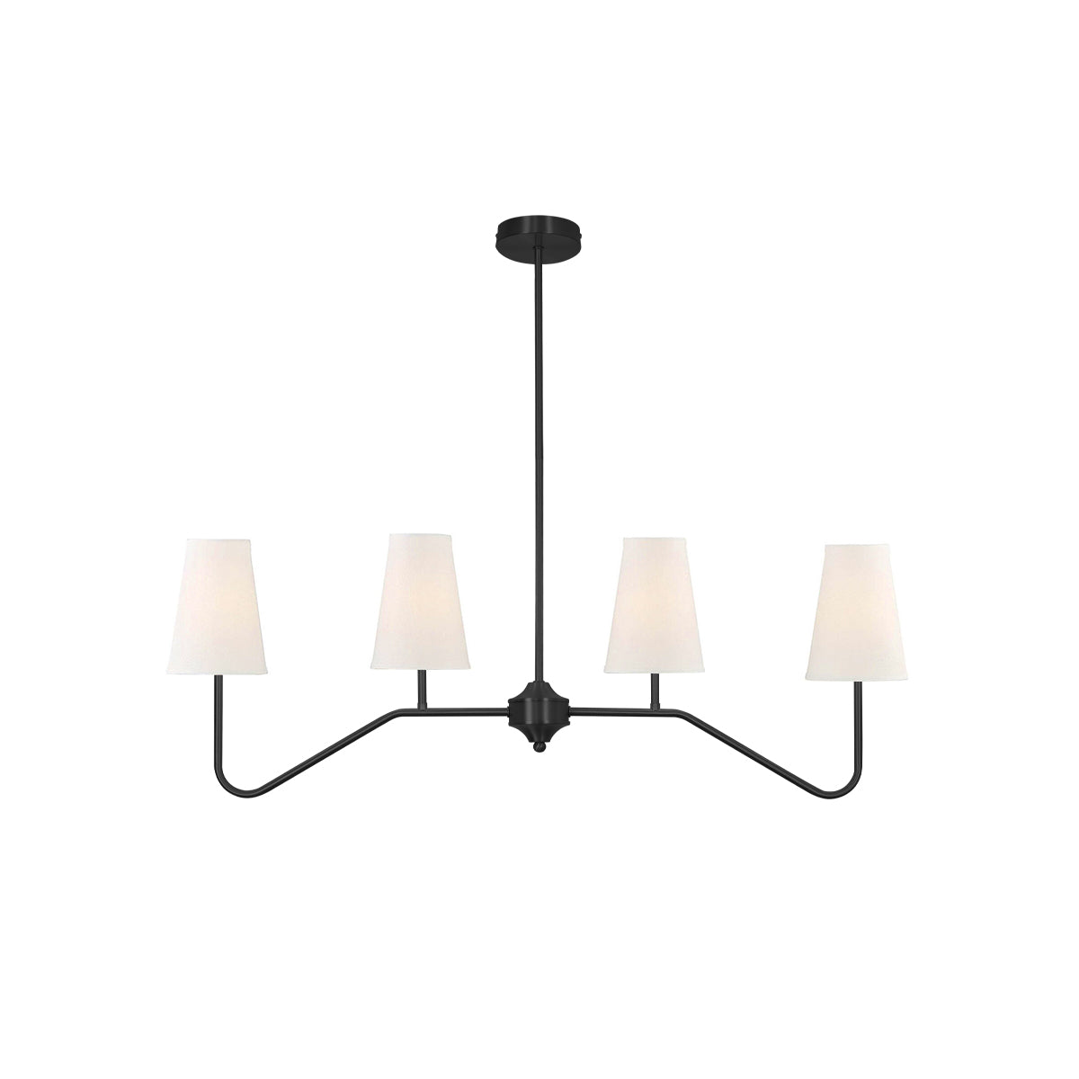 Granteau Chandelier 4 Heads ∅ 39.4″ x H 19.7″ / Dia 100cm x H 50cm / Black & White Chandelier