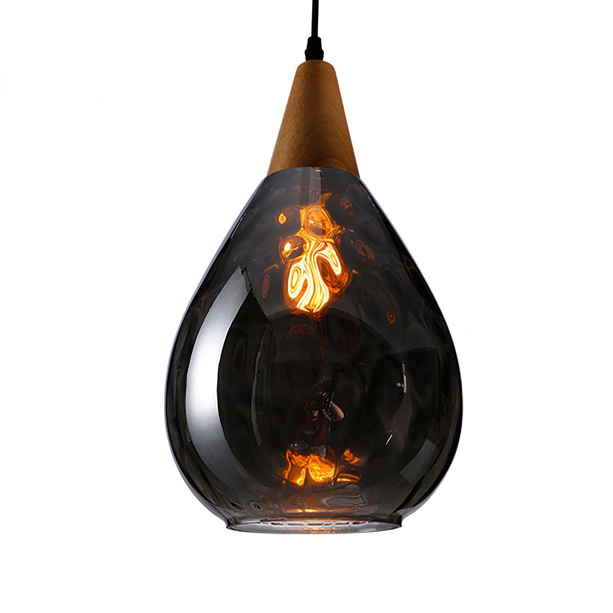 Besnier Glass Pendant Light ∅ 7.9″ x H 9.1″ / Dia 20cm x H 23cm / Smokey gray Pendant light