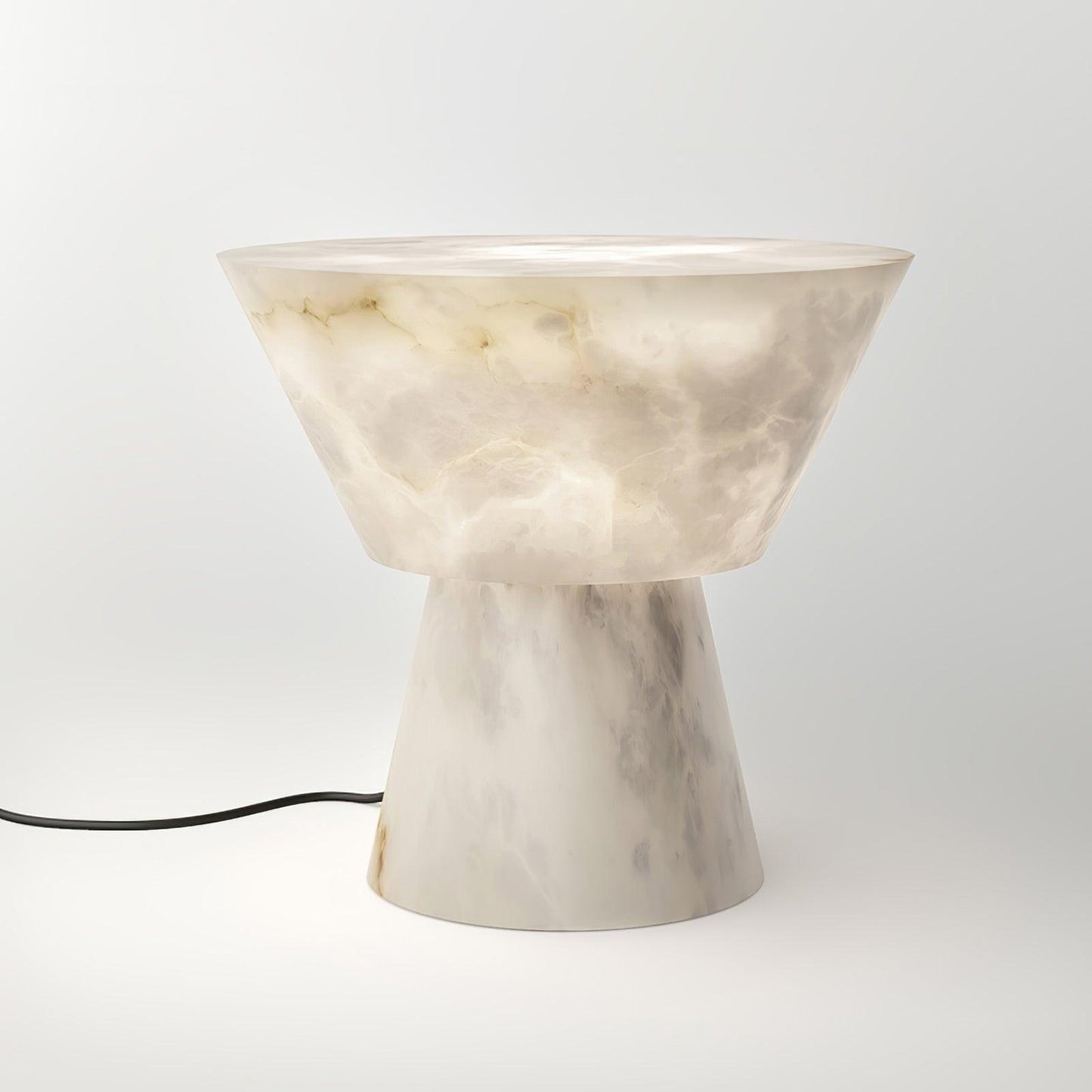 Beta Marble Table Lamp ∅ 11″ x H 11″ / Dia 28cm x H 28cm / White / US Plug Table lamp