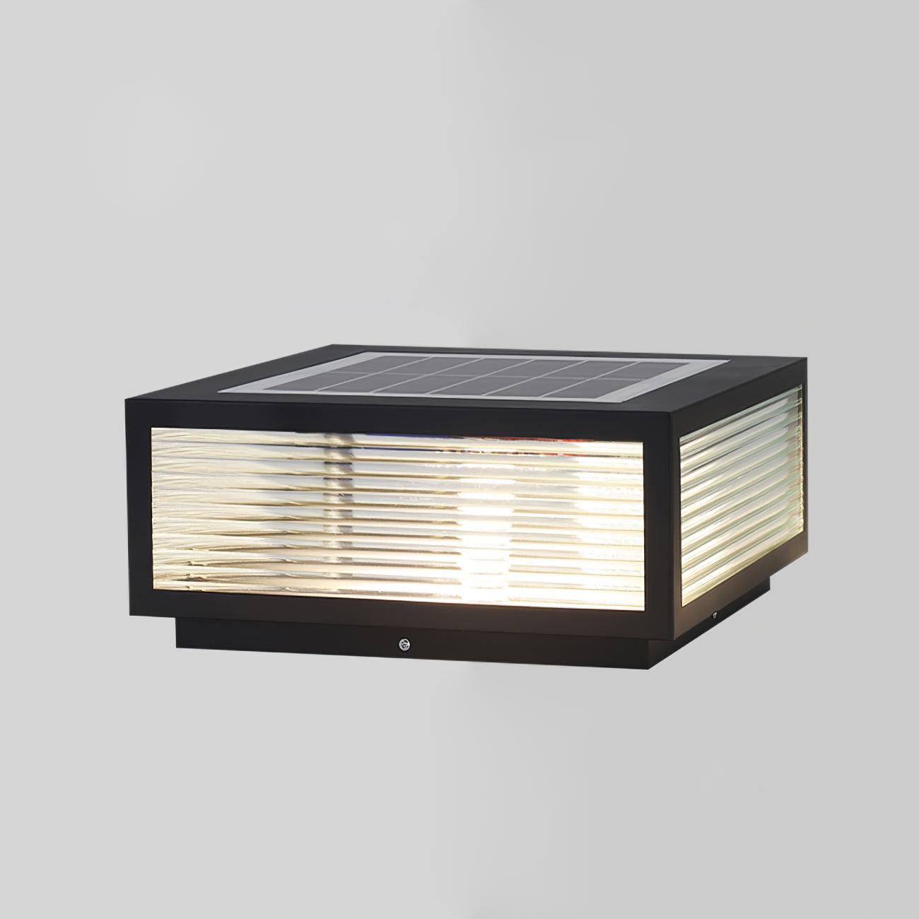 Birillo Garden Outdoor Light L 9.8″ x W 9.8″ x H 6.5″ / L 25cm x W 25cm x H 16.5cm / Model B: Solar-Powered Version
