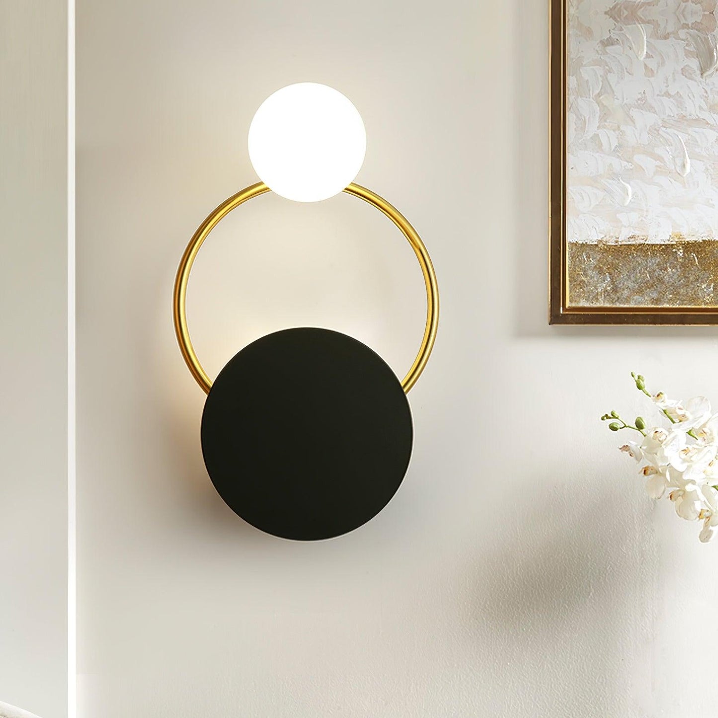 Black Circular Rings Wall Lamp Wall lamp
