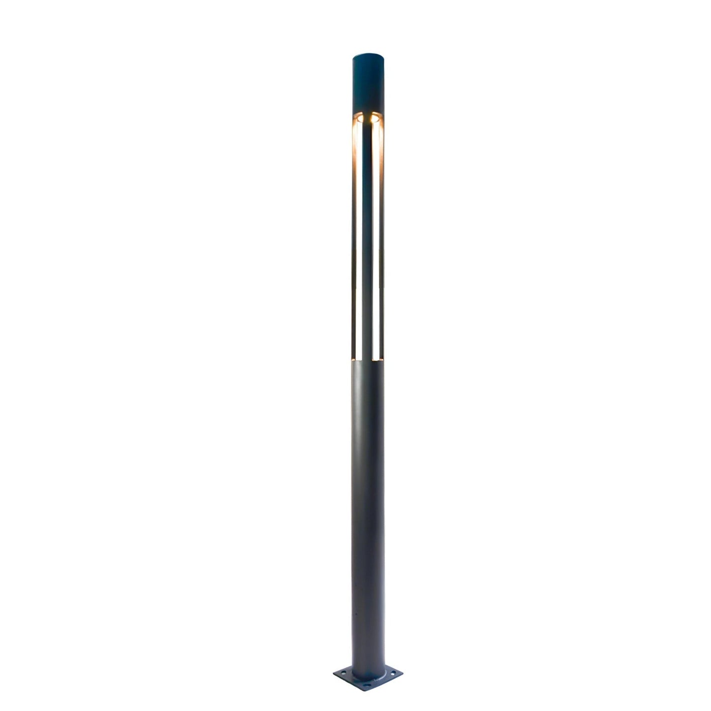 Pole Outdoor Post Garden Light ∅ 6.5″ x H 118.1″ / Dia 16.5cm x H 300cm Set of 4 / Black / Warm Light Floor lamp