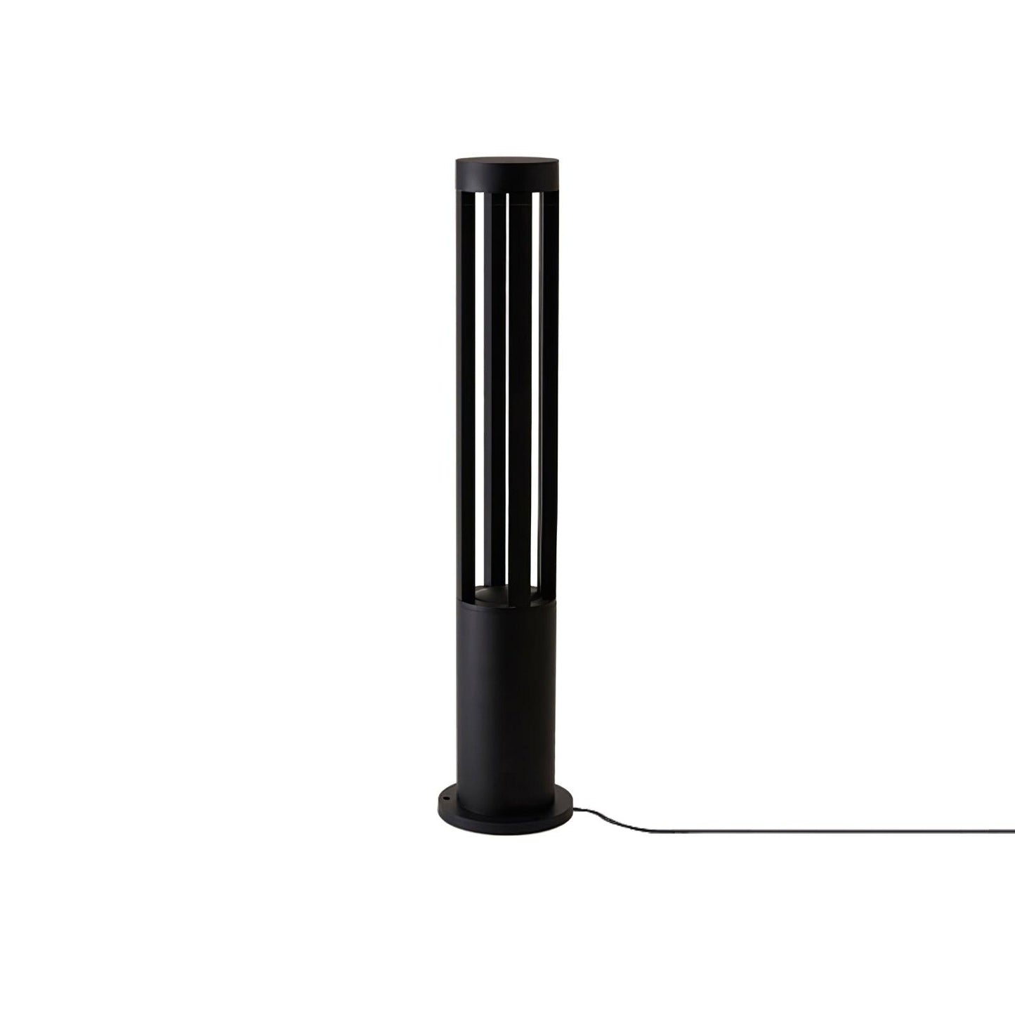 Black Cylindrical Garden Outdoor Light ∅ 4.1″ x H 31.5″ / Dia 10.5cm x H 80cm / Black / Warm Light Floor lamp
