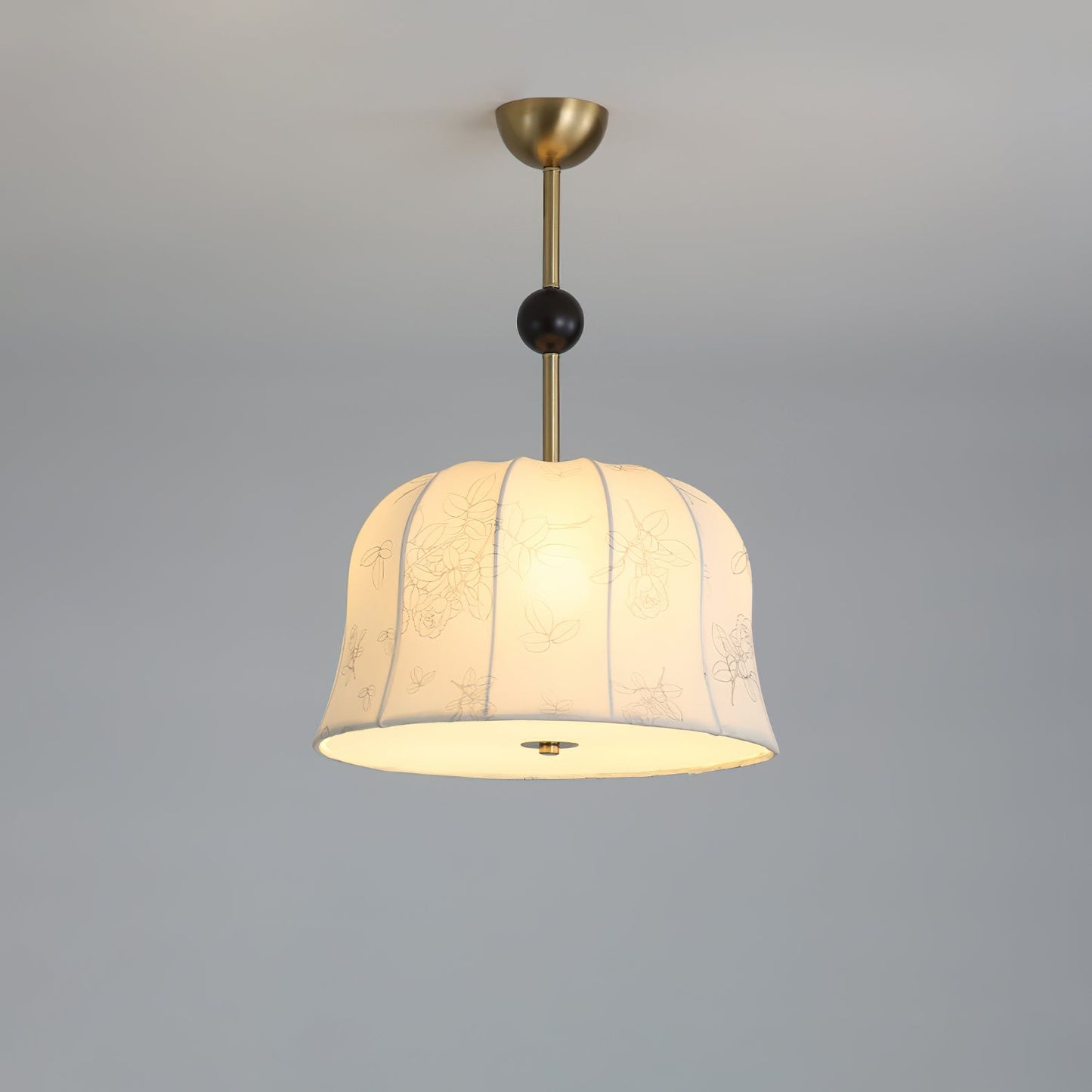Blossom Curve Pendant Lamp ∅ 19.7″ x H 9.8″ / Gold & White Pendant light