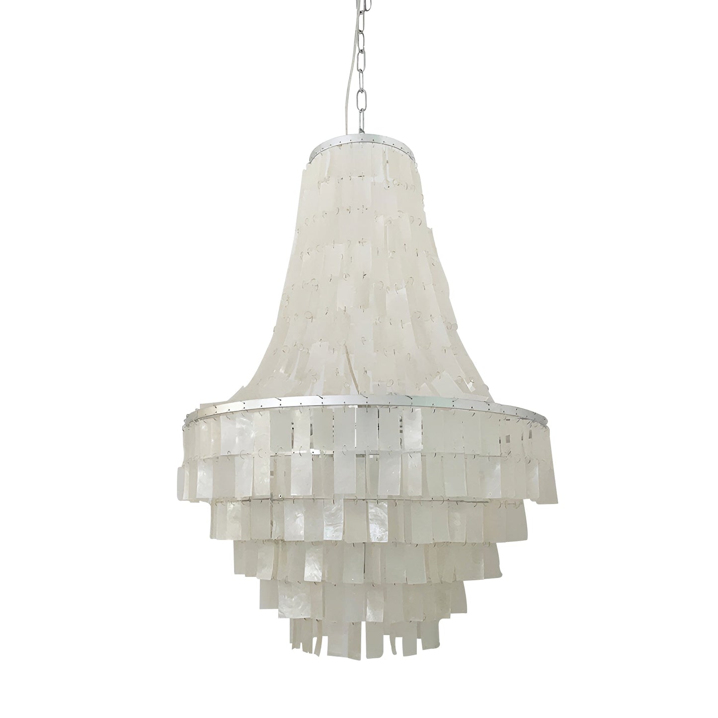 Boho Shell Tiered Chandelier Chandelier