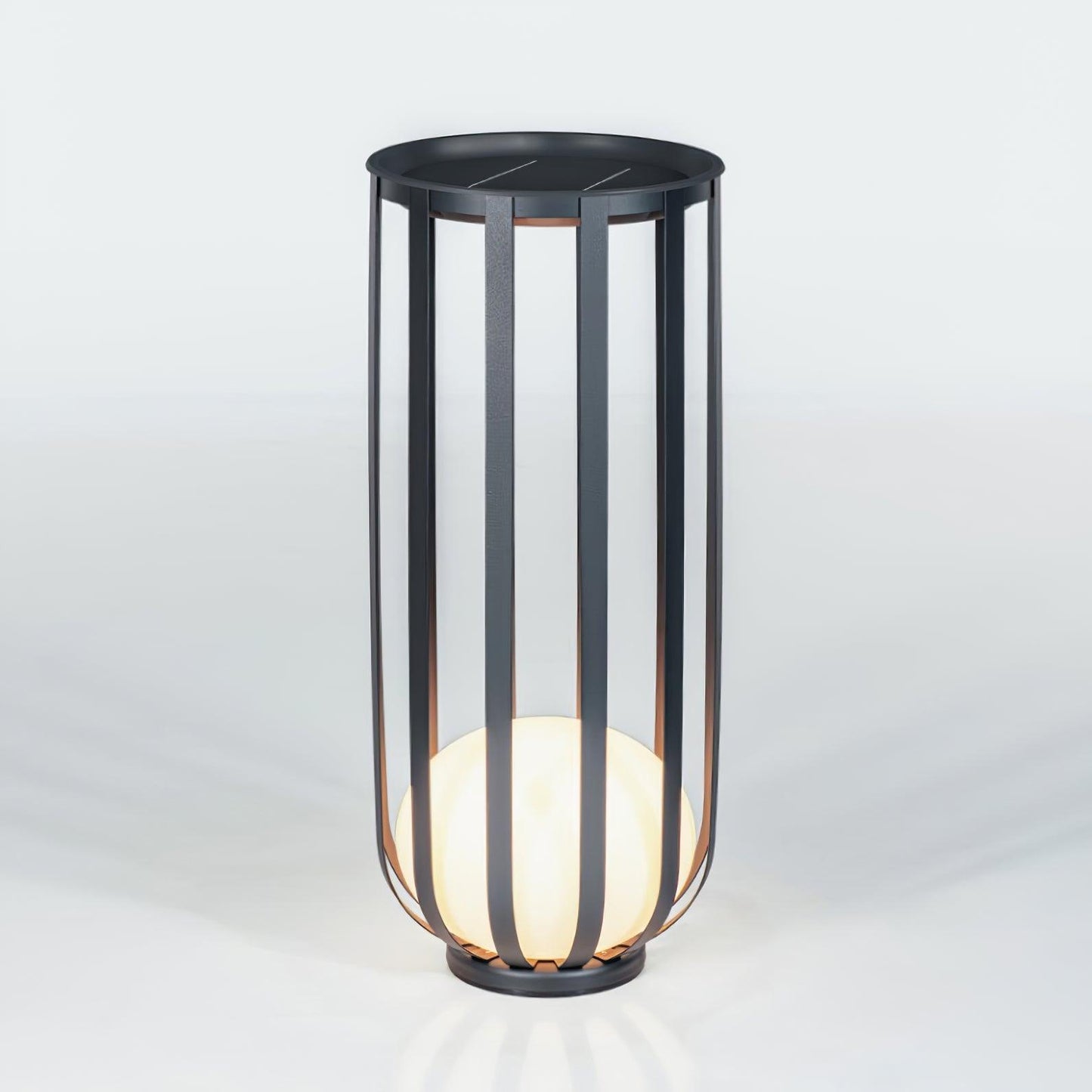 Bols Outdoor Garden Lamp with Solar Panel ∅ 15.4″ x H 37.4″ / Dia 39cm x H 95cm / Black / Warm Light Floor lamp