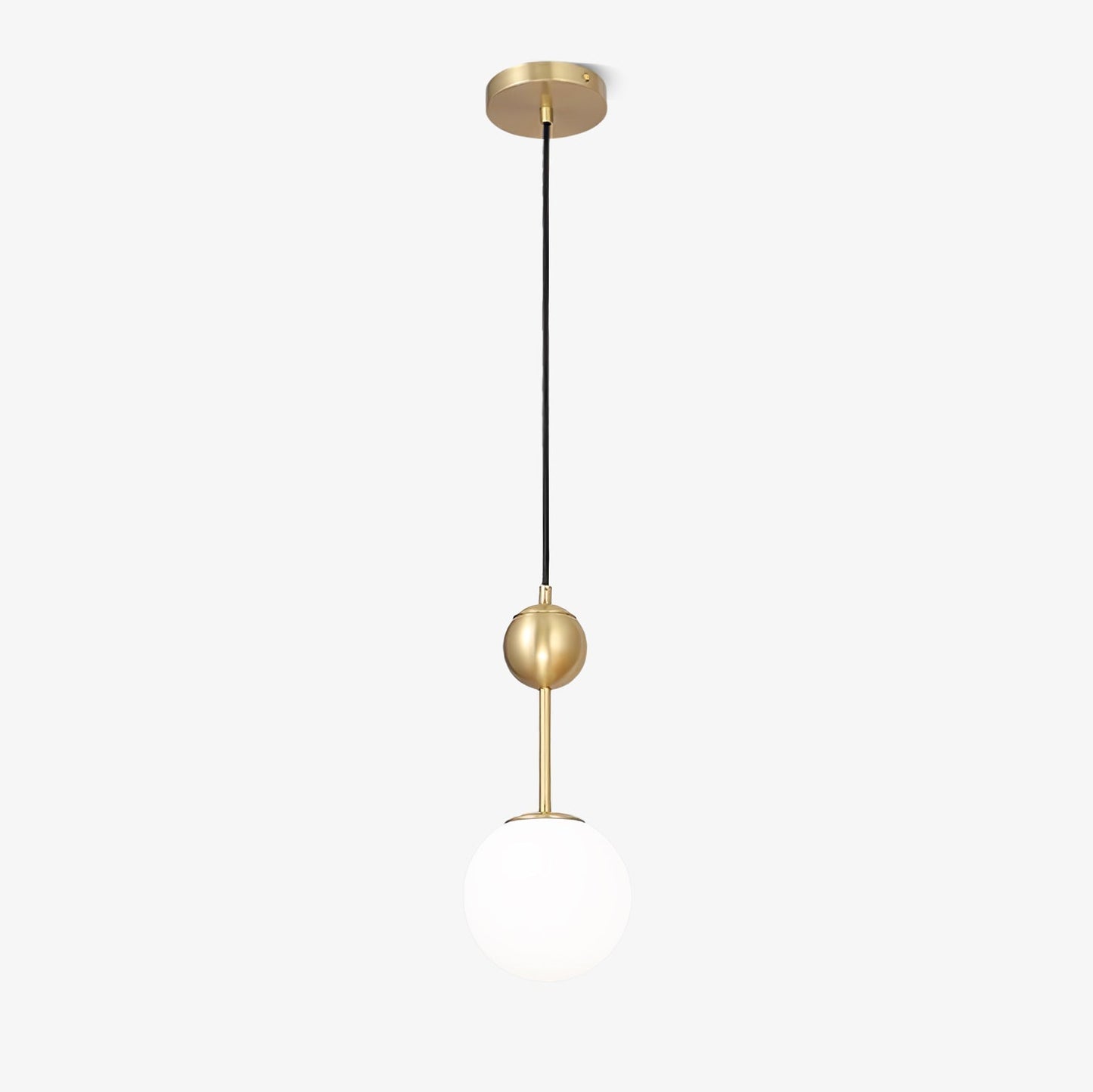Born Pendant Light ∅ 5.9″ x H 16.7″ / Dia 15cm x H 42.5cm / Polished brass + White Pendant light