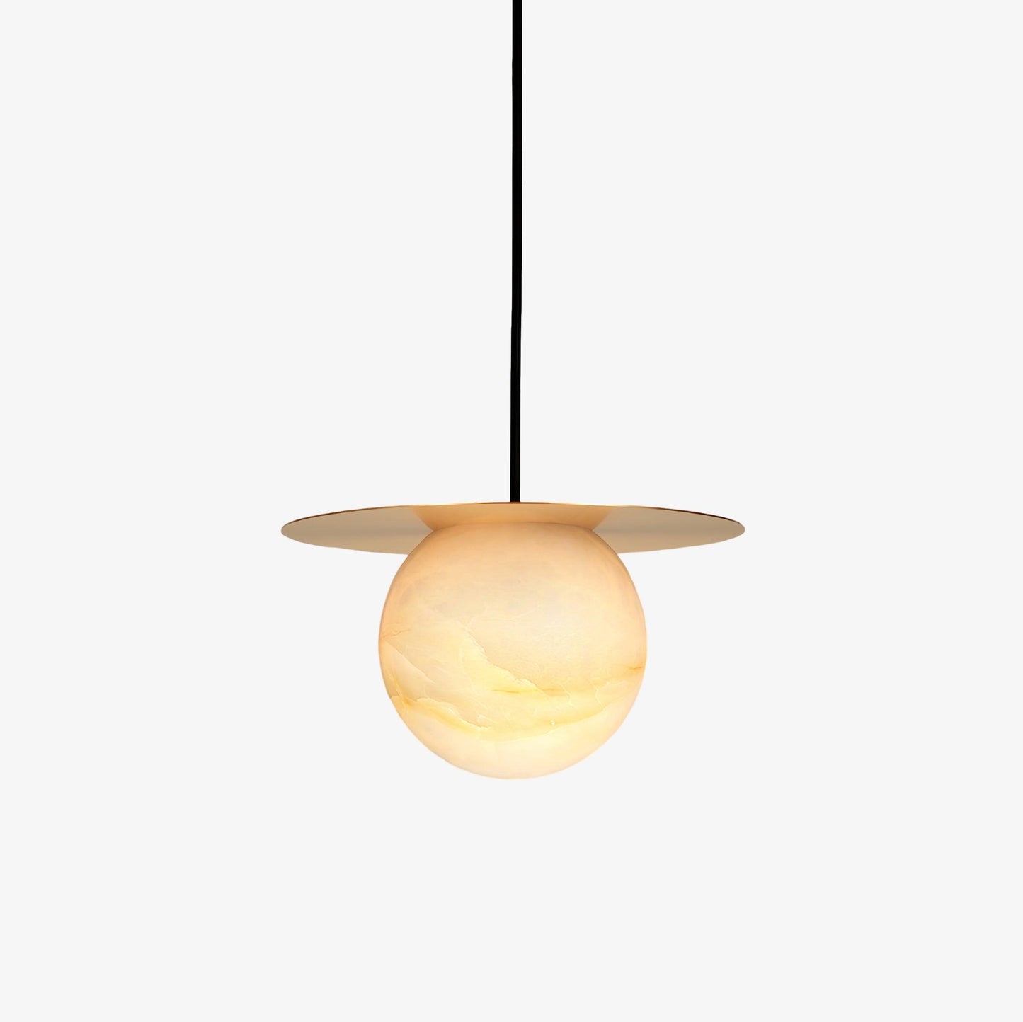 Borra Pendant Light ∅ 10.2″ x H 6.3″ / Dia 26cm x H 16cm / Brass + White Pendant light