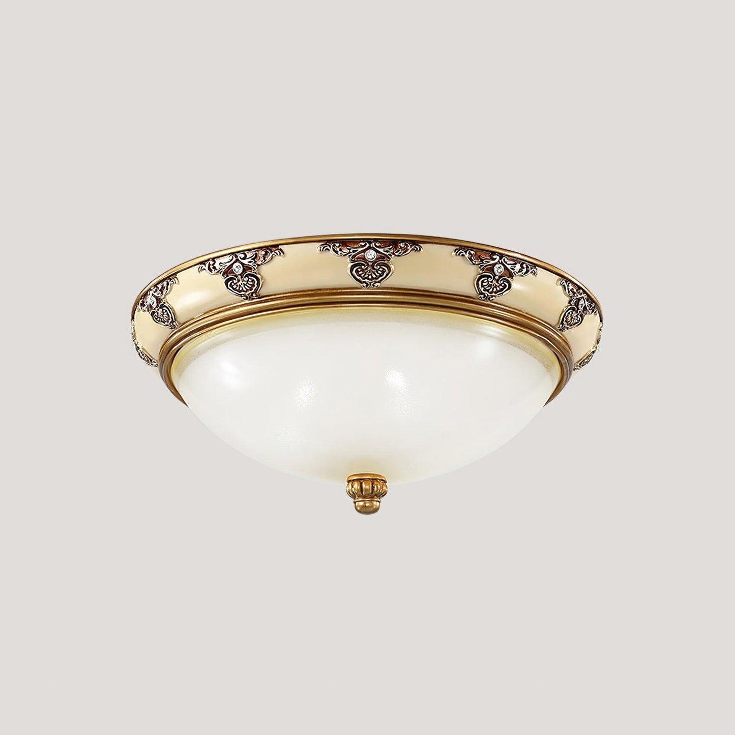 Brahm Flush Ceiling Light ∅ 18.9″ x H 9.1″ / Dia 48cm x H 23cm / Beige / Warm White Ceiling lamp