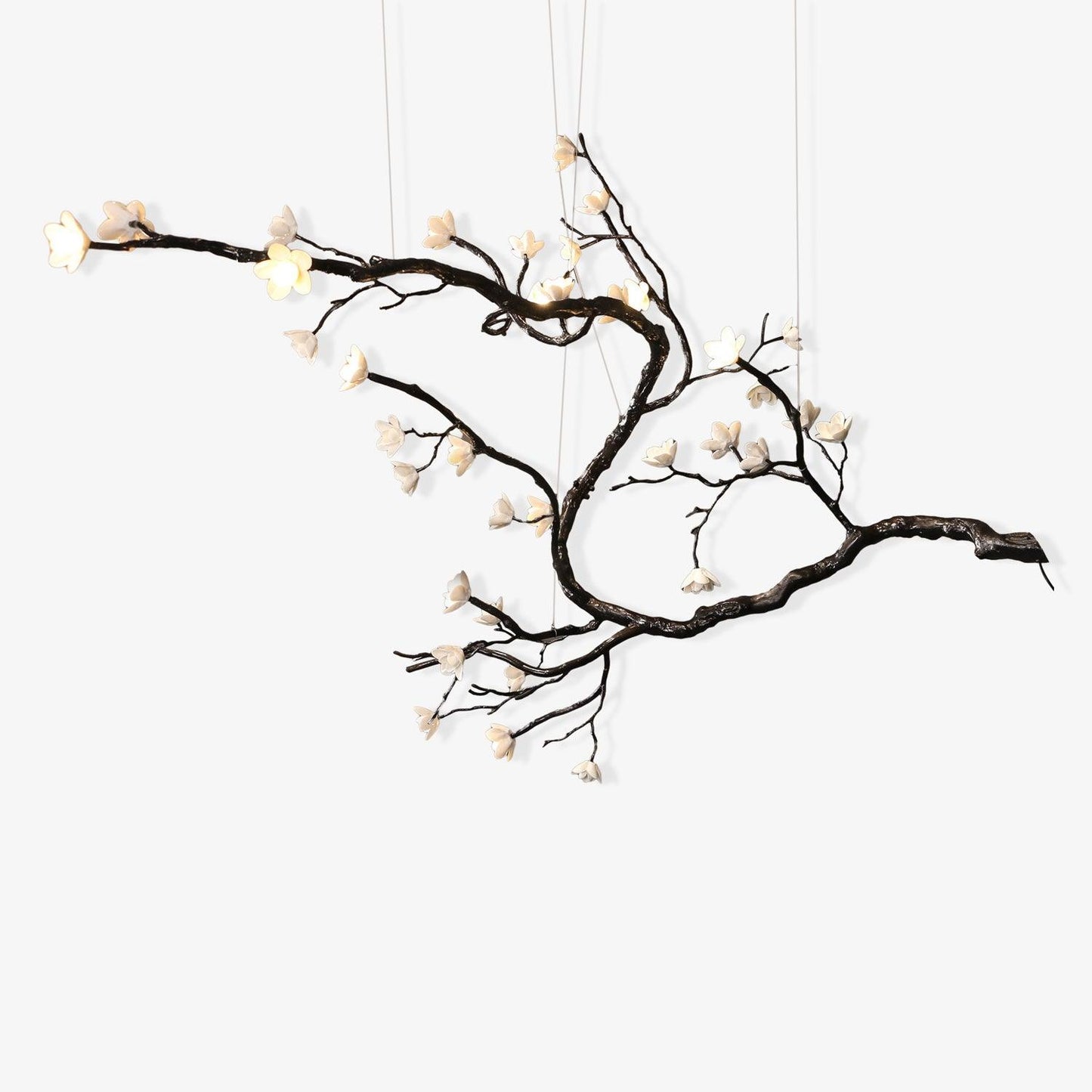 Branch Flower Chandelier L 66.9″ x W 55.1″ x H 54.3″ / L 170cm x W 140cm x H 138cm / Brass stained black Chandelier