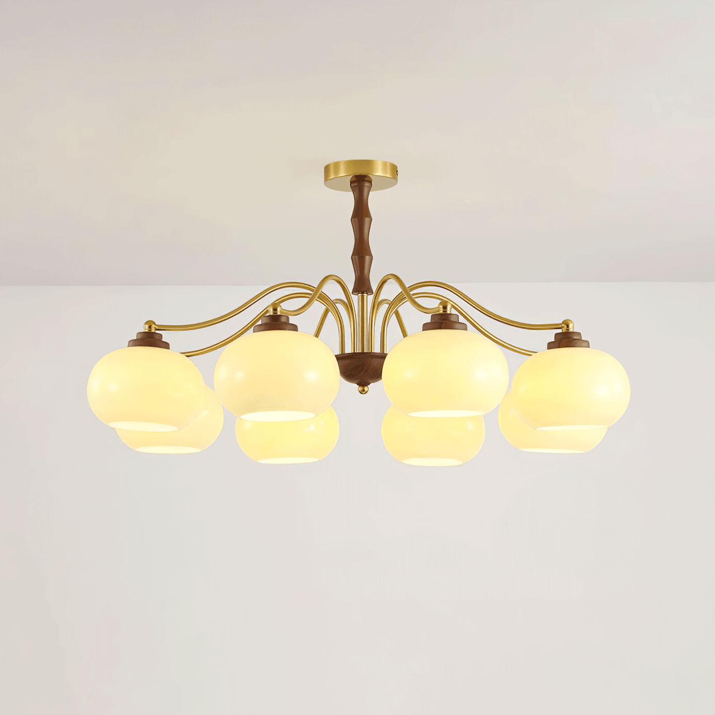 Persimmon Glass Globe Chandelier