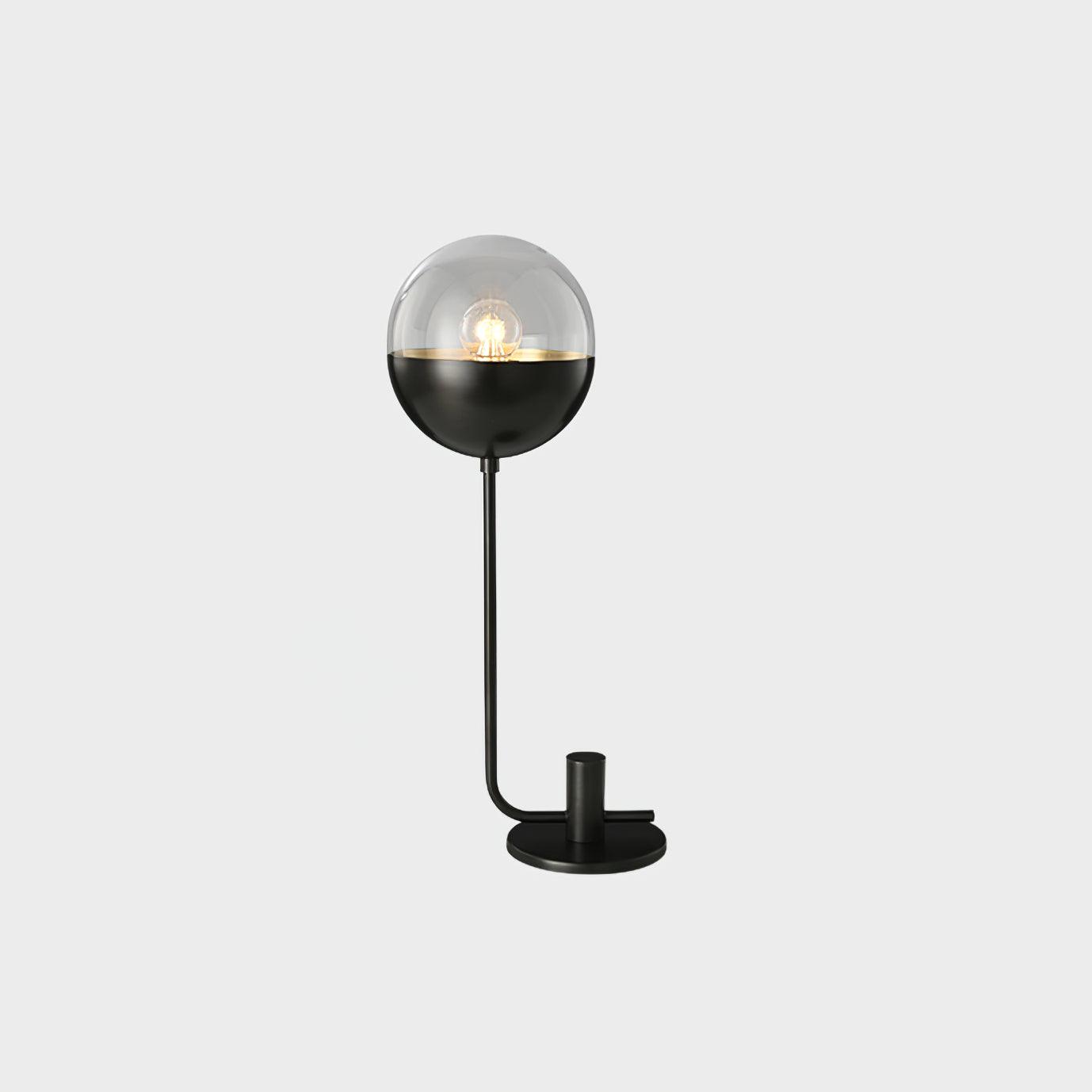 Brass Globular Table Lamp ∅ 8.3″ x H 17.7″/ Dia 21cm x H 45cm / Black / US plug Table lamp