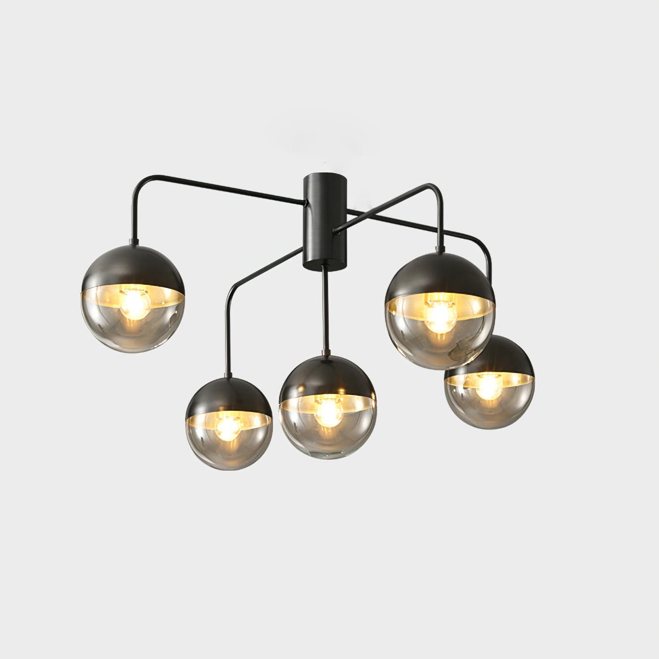 Brass Globulars Ceiling Lamp ∅ 31.5″ x H 17.3″/ Dia 80cm x H 44cm / Black Ceiling lamp