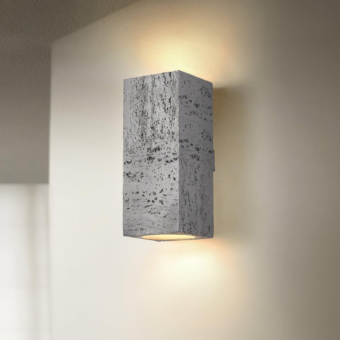 Bricks Wall Lamp ∅ 3.9″ x H 9″/ Dia 10cm x H 23cm / Grey Wall lamp