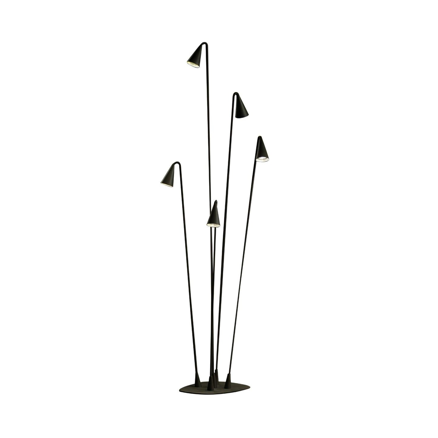 Bellflower Outdoor Floor Lamp ∅ 11.8″ x H 39.4″ / Dia 30cm x H 100cm / Black / Warm Light Floor lamp