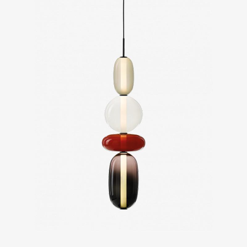 Candied Glass Pendant Light Model H Red ∅ 7.1″ x H 29.9″ / Dia 18cm x H 76cm / Warm Light Pendant light