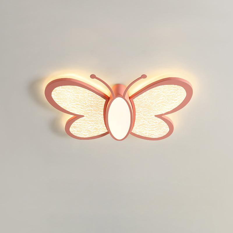 Butterfly Ceiling Lamp L 19.7″ x W 15″ x H 2″ / L 50cm x W 38cm x H 5cm / Pink / Warm light Ceiling lamp