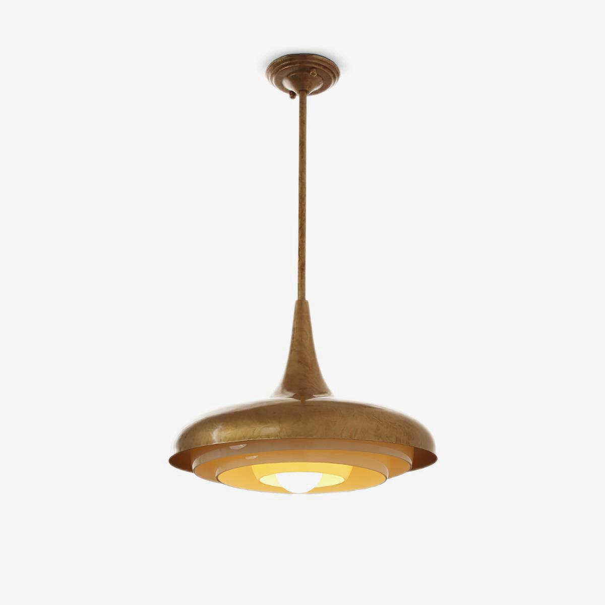 Calyx Pendant Light ∅ 17.7″ x H 11.8″ / Dia 45cm x H 30cm / Gold & Creamy yellow Pendant light