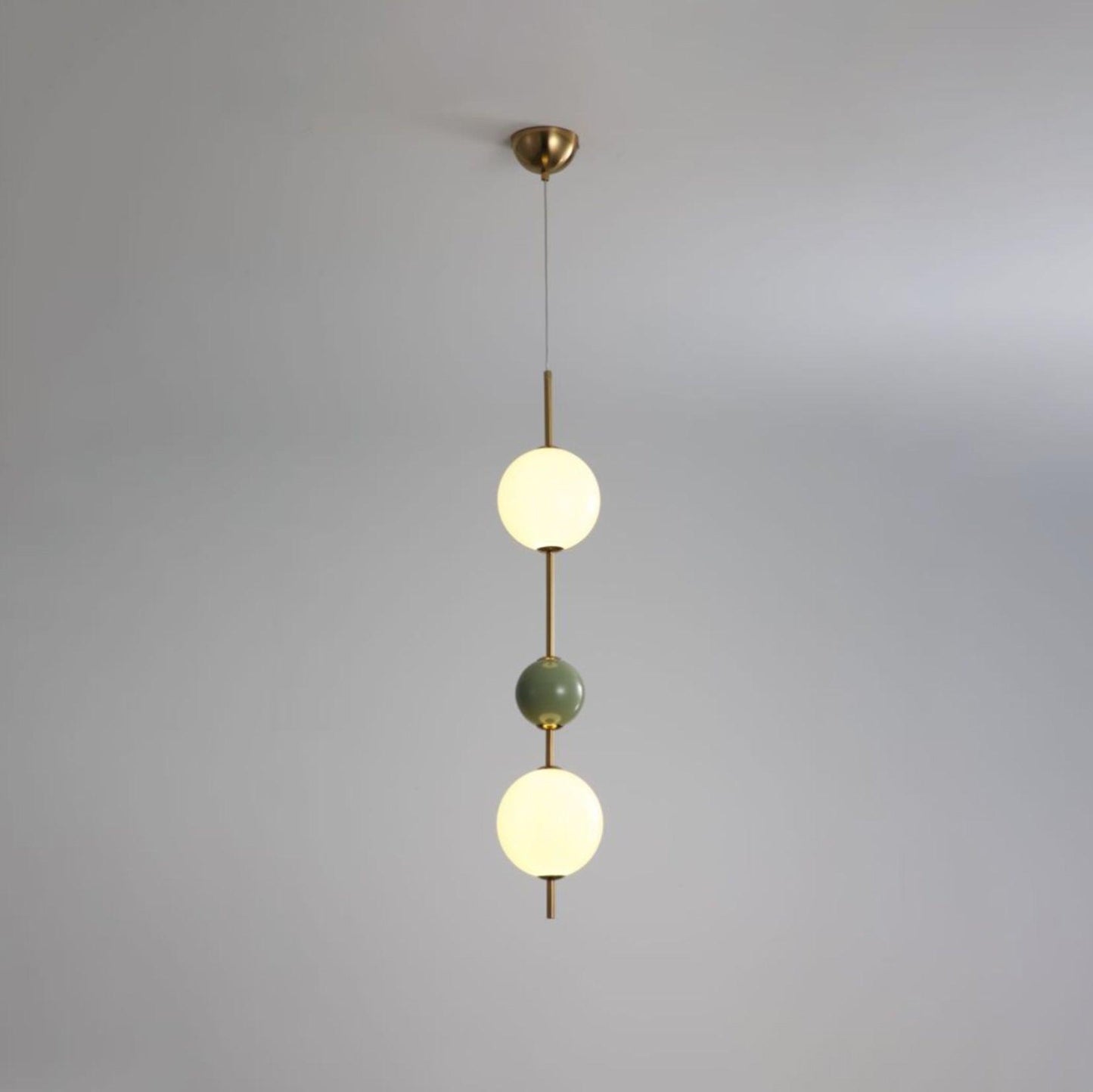 Candied Balls pendant light Green ∅ 5.9″ x H 25.6″ / Dia 15cm x H 65cm / Gold / Three-Color Changing Light Pendant light