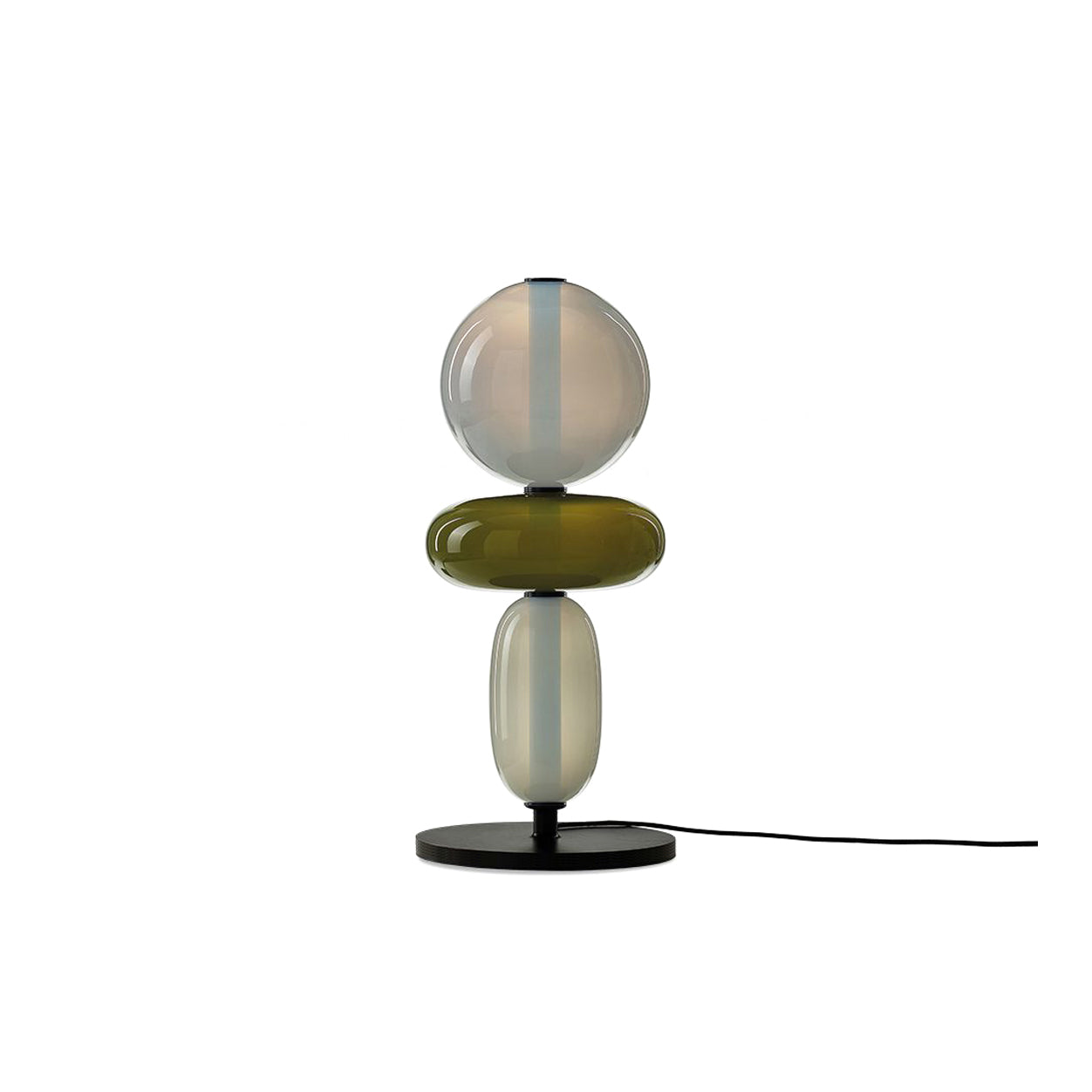Candied Glass Table Light Model B Green ∅ 7.9″ x H 17.7″ / Dia 20cm x H 45cm / Warm Light / US Plug Table lamp