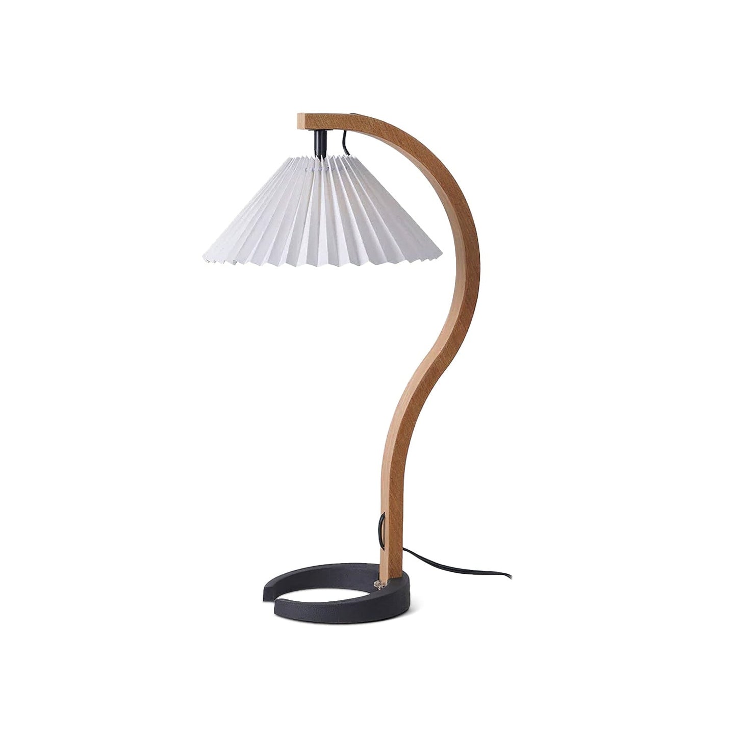 Caprani Table Lamp ∅ 13.8″ x H 24.4″ / Dia 35cm x H 62cm / Beech wood + white / US Plug Table lamp