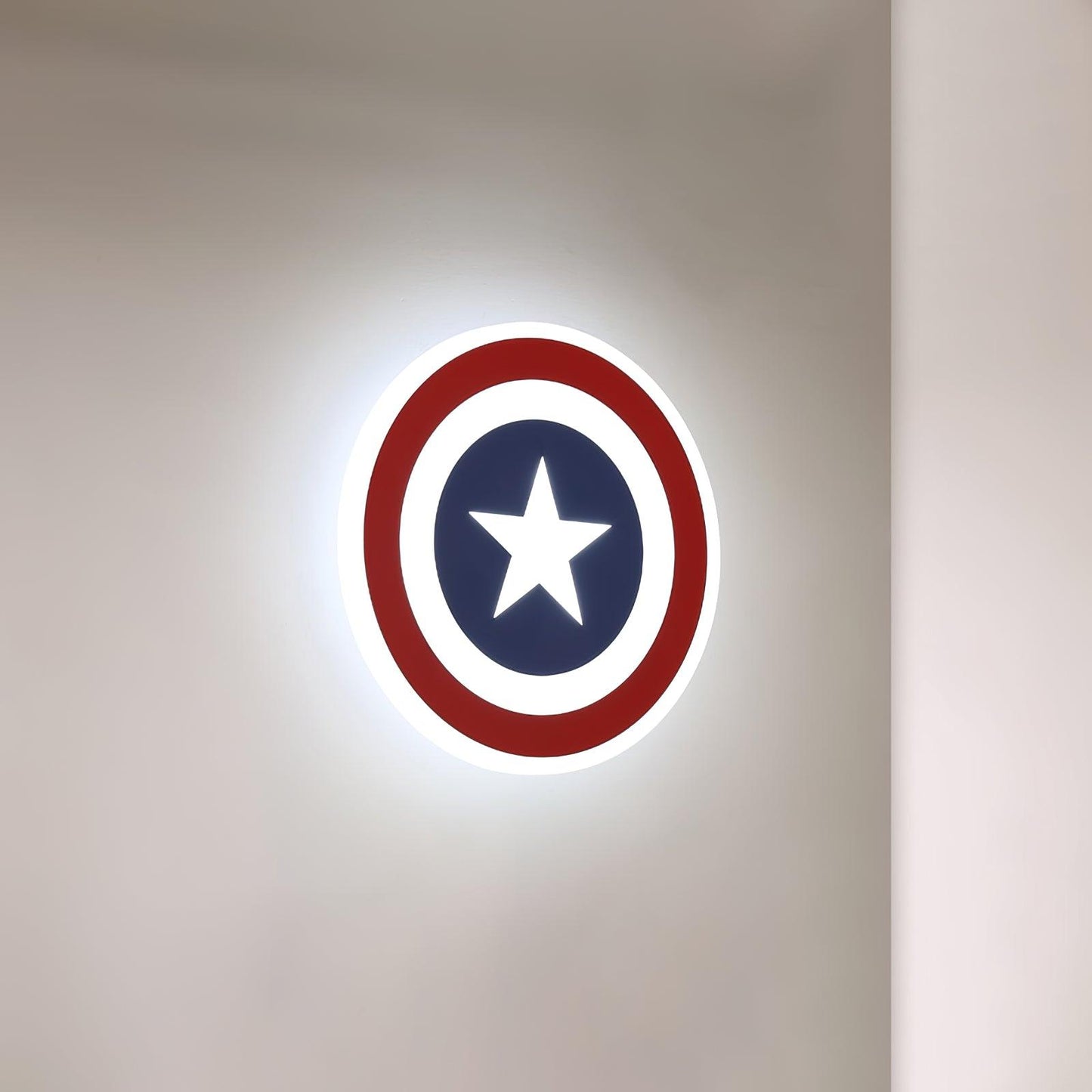 Captain Wall Lamp ∅ 8.7″ x H 8.7″ / Dia 22cm x H 22cm / Red + Blue / Warm Light Wall lamp