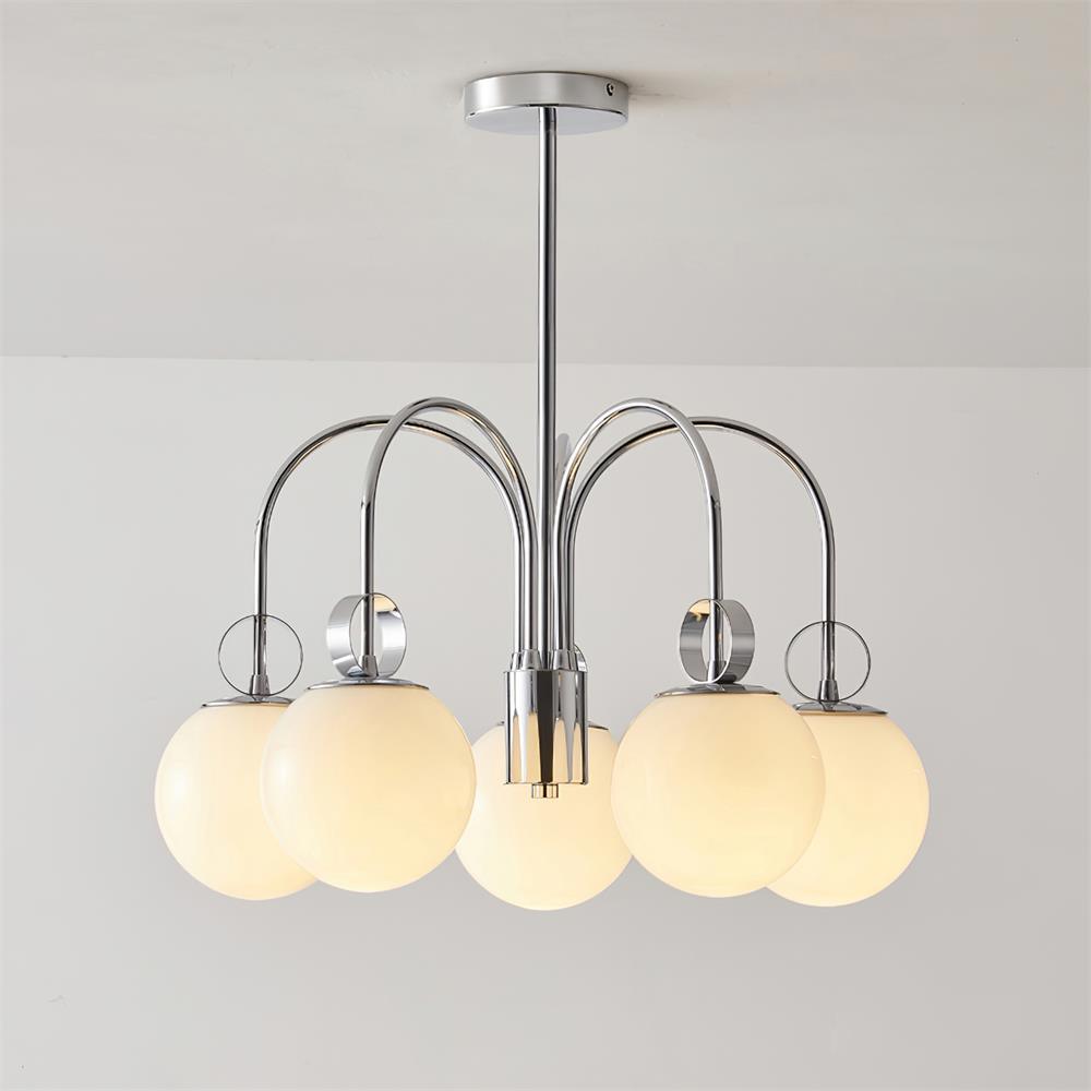 Carisa Collection Chandelier 5 heads ∅ 22.4″ x H 13″ / Dia 57cm x H 33cm / Chrome Chandelier