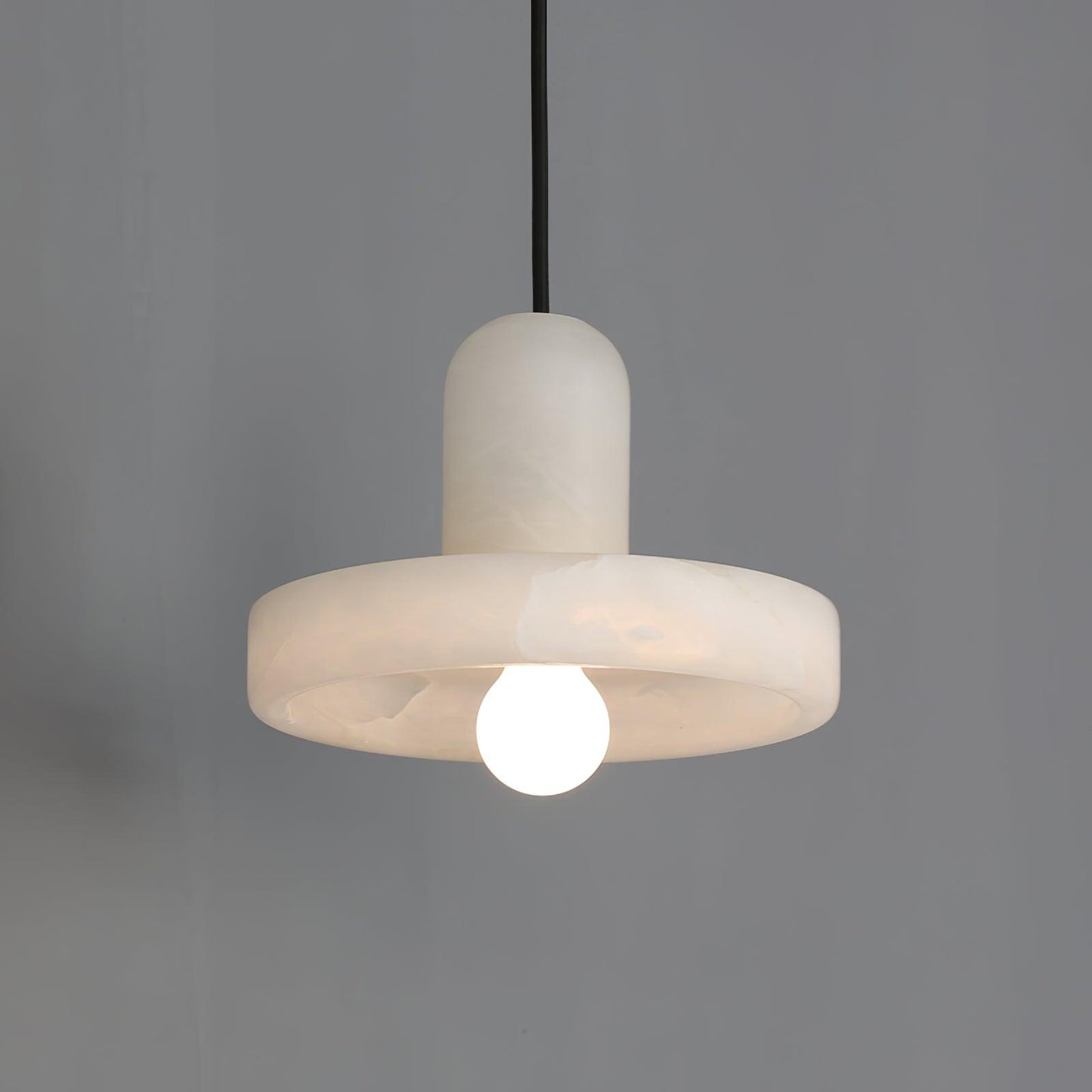 Carrara Pendant Lamp ∅ 8.6″ x H 5.9″/ Dia 22cm x H 15cm / White Alabaster Pendant light