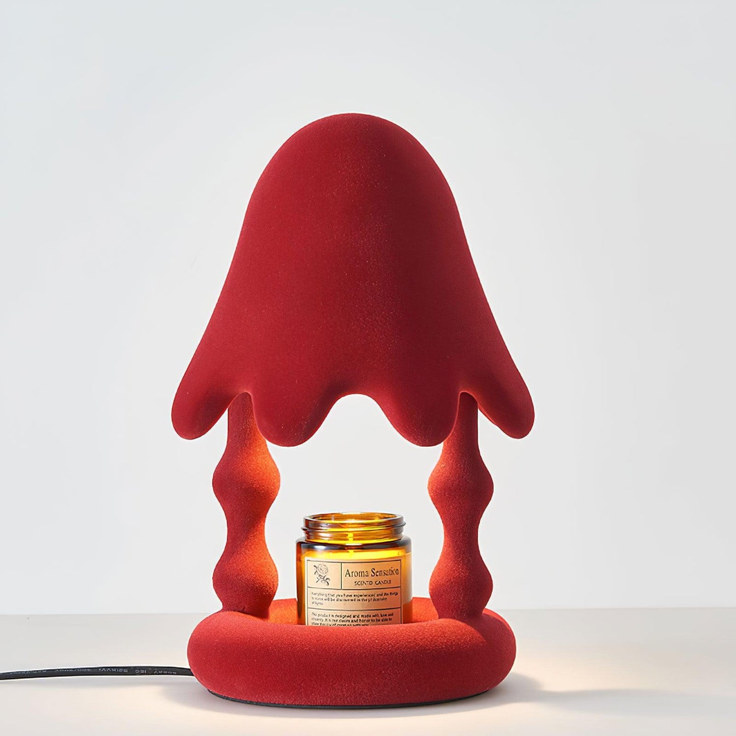 Cedar Table Lamp ∅ 7.9″ x H 13.8″ / Dia 20cm x H 35cm / Red / US Plug Table lamp