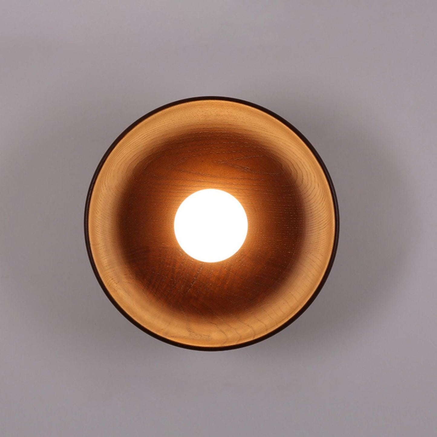 Centric Wall Lamp ∅ 11″ x H 11″ / Dia 28cm x H 28cm / Walnut Wall lamp