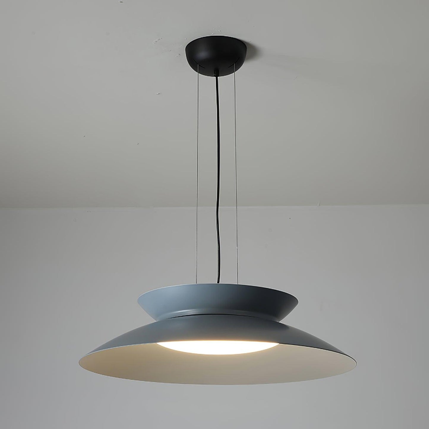 Cetra Pendant Light ∅ 19.7″ x H 5.1″ / Dia 50cm x H 13cm / Grey blue / Warm Light Pendant light