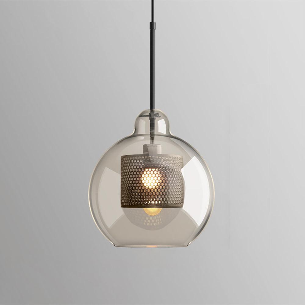 Chiswick Glass Pendant Light Pear ∅ 9.8″ x H 11″ / Dia 25cm x H 28cm / Black / Amber Pendant light