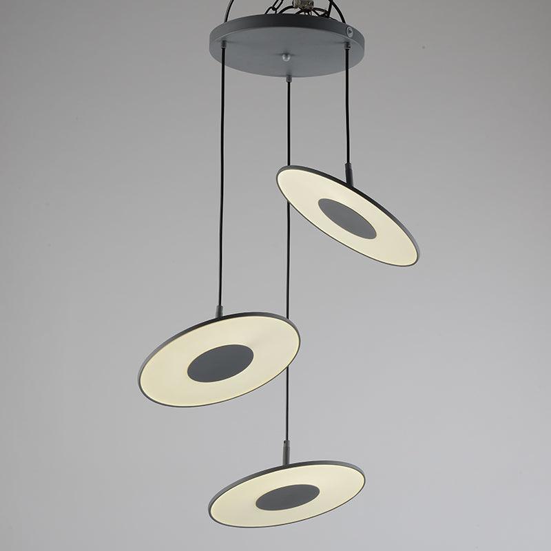 Circa Pendant Lamp 3 heads ∅ 26.4″ x H 59″ / Dia 67cm x H 150cm / Grey / Warm White Pendant light