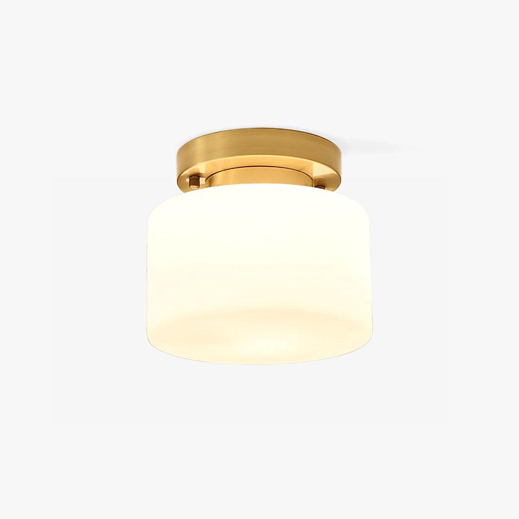 Clinio Flush Mount Ceiling Light ∅ 7.9″ x H 6.5″ / Dia 20cm x H 16.5cm / Brass + White Ceiling lamp